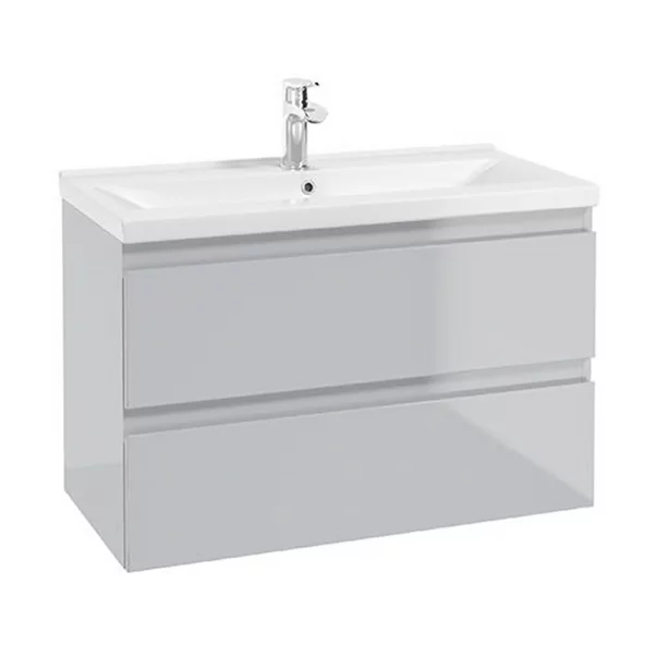 MOBILIER COMO 80, 79.9X40X50 CM, 2 SERTARE SOFT-CLOSE, GRI DESCHIS LUCIOS